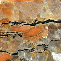 core sample of microfractures sealed with US Grout Ultrafine
